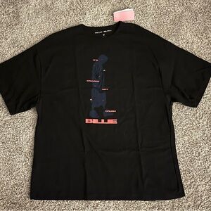 Blue Graphic Black T-Shirt